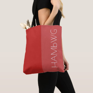 HAMbWG - Tote Bag- Red/Red w HAMbWG Logo Tasche