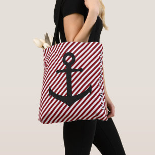 HAMbWG Tote Bag - Rot/Weiß w Anchor Tasche