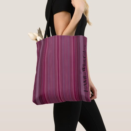 HAMbWG - Tote Bag - Ruby Gradient Streifen Tasche (Von Nahem)