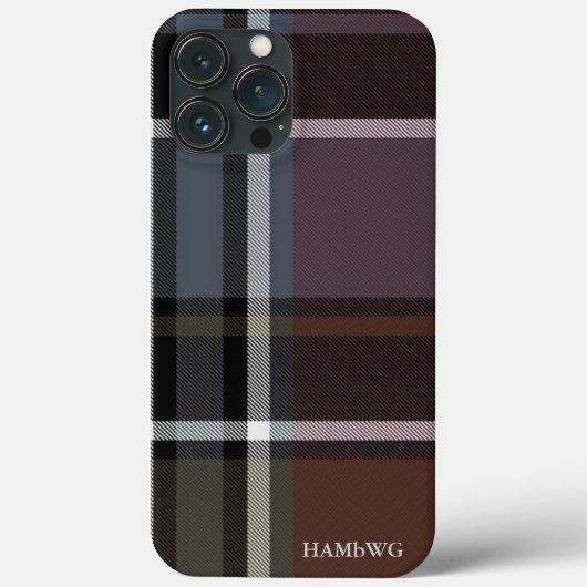 HAMbWG Tough Xtreme Phone Case - Soft Rust Kariert (Rückseite)