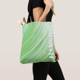 HAMbWG - Tragetasche - Limettgrüner Wirbel mit Log Tasche