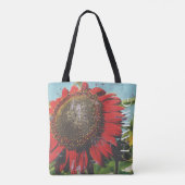HAMbWG - Tragetaschen - Rote Sonnenblume Tasche (Rückseite)