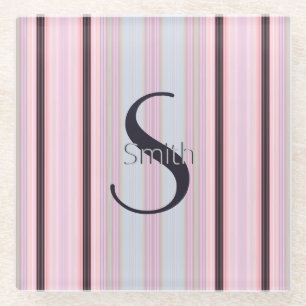 HAMbWG - Untersetzer aus Glas - Blasspfirsichstrei