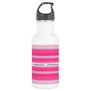 HAMbWG - Wasser-Flasche - Rosa u. Weiß Edelstahlflasche
