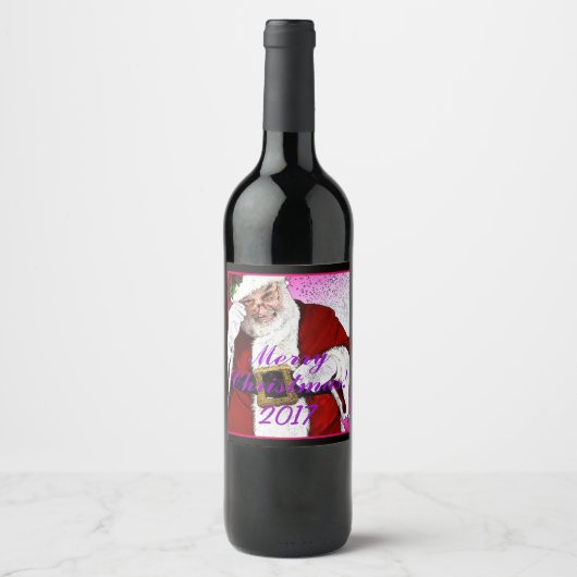 HAMbWG - Weinflaschen-Etikett - Weihnachtsmann Weinetikett (Vorderseite)