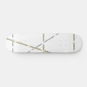 HAMbWG - Weißes Skateboard mit Bar-Logos (Horizontal)