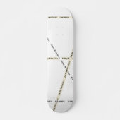 HAMbWG - Weißes Skateboard mit Bar-Logos (Vorne)