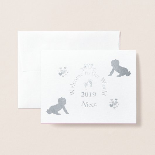 HAMbWG - Willkommen in der Welt - Nichte Folienkarte (Vorderseite mit Umschlag)