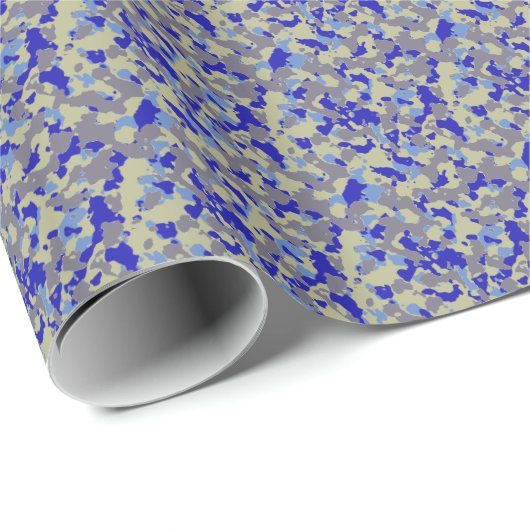 HAMbWG Wrapping Paper - Blue Camouflage Geschenkpapier (Rolleneckpunkt)