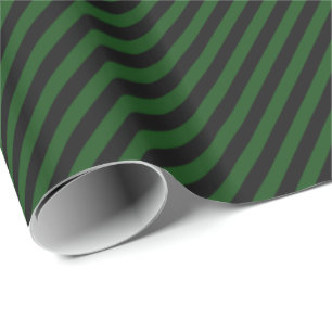 HAMbWG Wrapping Paper - Green Black Stripe Geschenkpapier