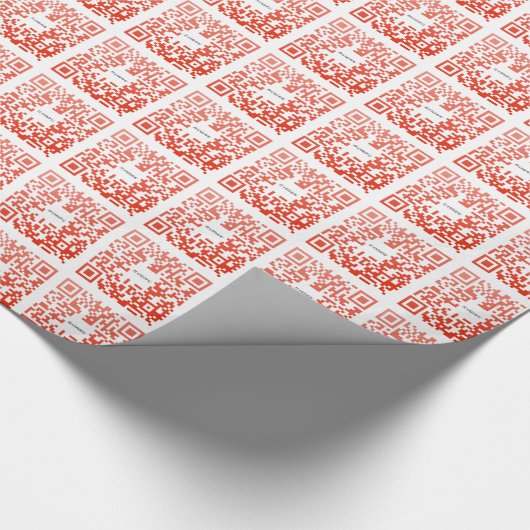 HAMbWG Wrapping Paper - Red QR Code Design Geschenkpapier (Ecke)