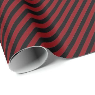 HAMbWG Wrapping Paper - Roter/Schwarzer Streifen Geschenkpapier