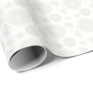 HAMbWG Wrapping Paper - Wh/Gry/Crme Gemustert Geschenkpapier