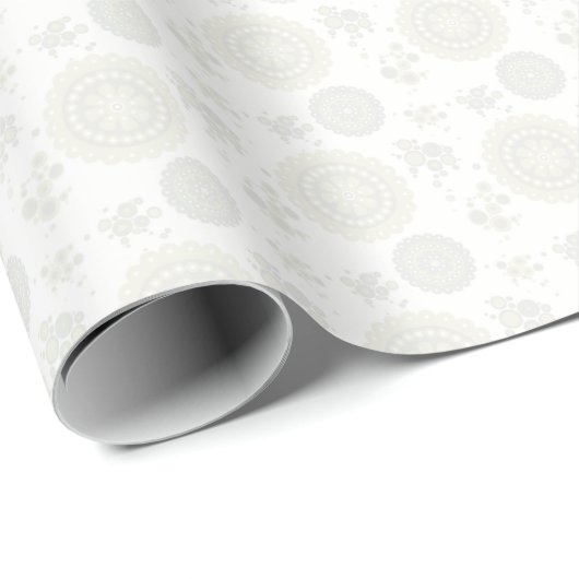 HAMbWG Wrapping Paper - Wh/Gry/Crme Gemustert Geschenkpapier (Rolleneckpunkt)