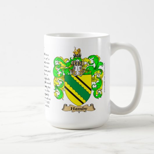 Hamby, der Ursprung, die Bedeutung und das Wappen Kaffeetasse (Rechts)