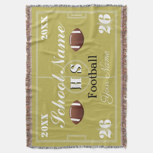 HAMbyWG Anpassbarer Fußball oder Fußball Decke (Vorderseite Vertikal)