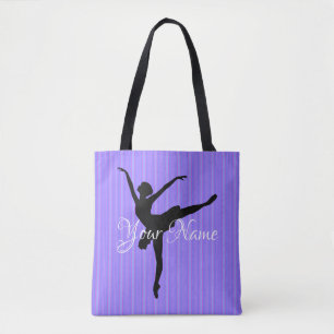 HAMbyWG Ballerina auf dem Lavendel Stripes Tasche