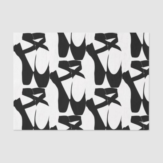 HAMbyWG - Ballerina Slippers in Schwarz Seidenpapier (Vorderseite)