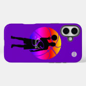 HAMbyWG - Basketball Player Graphic & Your Name Case-Mate iPhone Hülle (Rückseite (Horizontal))