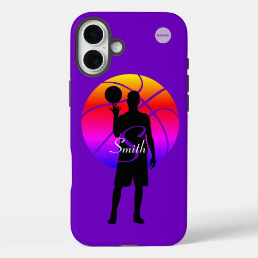 HAMbyWG - Basketball Player Graphic & Your Name Case-Mate iPhone Hülle (Rückseite)