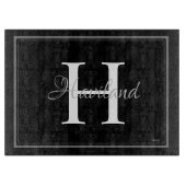 HAMbyWG Benutzerdefinierte zweifarbige Monogramm Schneidebrett (Vorderseite)