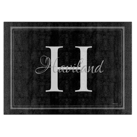HAMbyWG Benutzerdefinierte zweifarbige Monogramm Schneidebrett (Vorderseite)