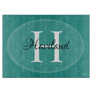 HAMbyWG Benutzerdefinierte zweifarbige Monogramm Schneidebrett