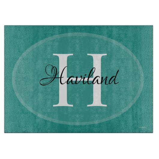 HAMbyWG Benutzerdefinierte zweifarbige Monogramm Schneidebrett (Vorderseite)