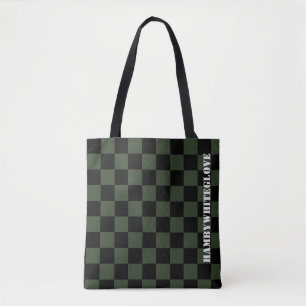 HAMbyWG - Benutzerdefiniertes Schwarz-Schachbrett Tasche
