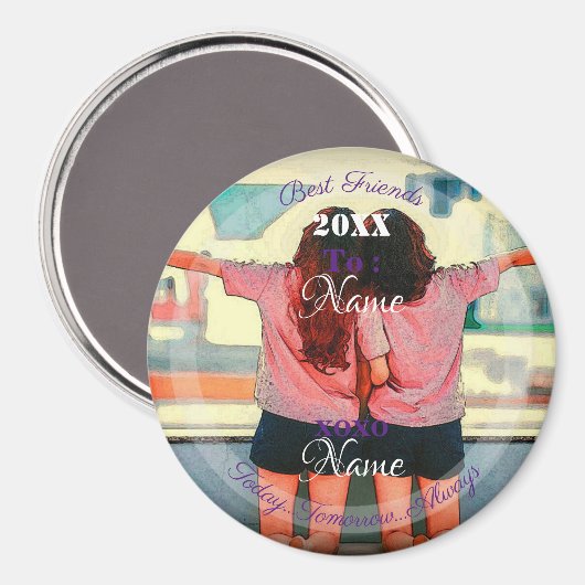 HAMbyWG - Beste Freunde oder Schwestern Magnet (Vorderseite/Rückseite)