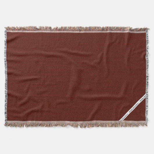 HAMbyWG - Blanket - Dunkler Garnetstreifen Decke (Vorderseite)