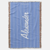 HAMbyWG - Blanket werfen -Zwei/Tone Farbe w Name Decke (Vorderseite Vertikal)