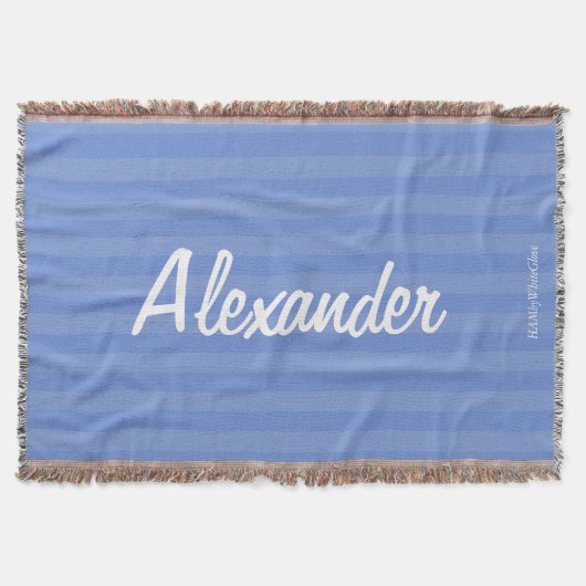 HAMbyWG - Blanket werfen -Zwei/Tone Farbe w Name Decke (Vorderseite)