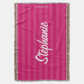 HAMbyWG - Blanket werfen -Zwei/Tone Farbe w Name Decke (Vorderseite Vertikal)