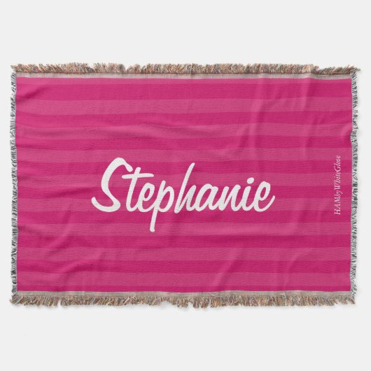 HAMbyWG - Blanket werfen -Zwei/Tone Farbe w Name Decke (Vorderseite)