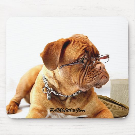 HAMbyWG - Bulldog w Glasses Mousepad (Vorne)
