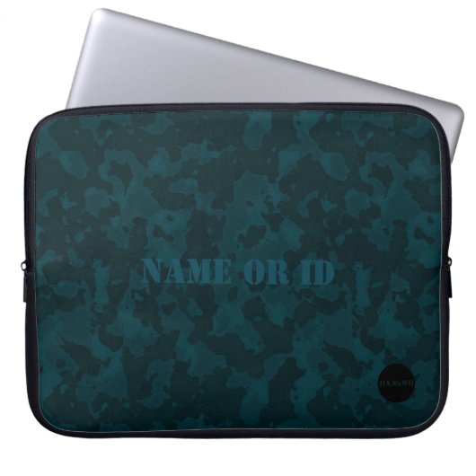 HAMbyWG - Camouflage in Aquamarin blau-grün Laptopschutzhülle (Vorderseite)