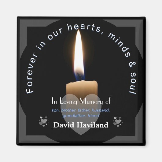 HAMbyWG - Candle Magnet mit Text (Vorne)