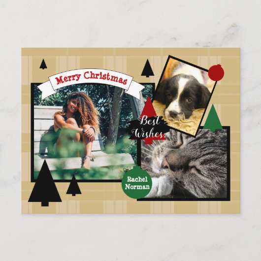 HAMbyWG Candy Cane Weihnachtskarte Feiertagspostkarte (Vorderseite)