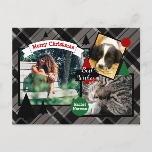 HAMbyWG Candy Cane Weihnachtskarte Feiertagspostkarte (Vorderseite)