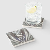 HAMbyWG Charcoal Spray Design Steinuntersetzer (Seitenansicht)