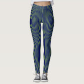 HAMbyWG Compression Leggings Navy & Moss Stripes (Vorderseite)