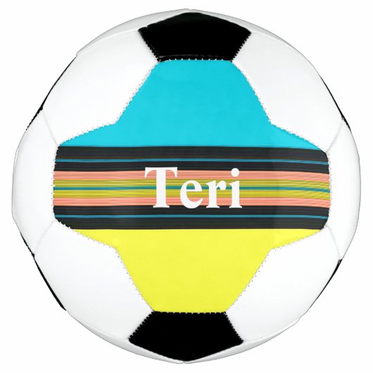 HAMbyWG - Custom Soccer Ball - Yellow Blue Black (Vorderseite)