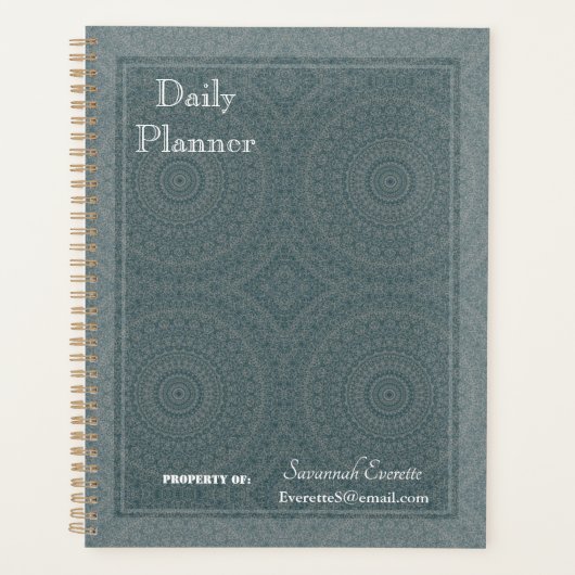 HAMbyWG - Daily Planner - Sage & Gray Mandala Planer (Vorderseite)