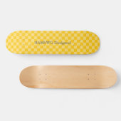 HAMbyWG Design - Skateboard - Gelbes Schachbrett (Horizontal)