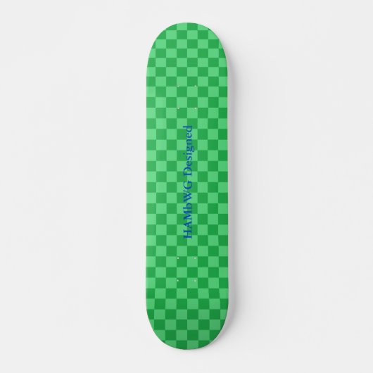 HAMbyWG Designed - Saketeboard - Green Schachbrett Skateboard (Vorne)