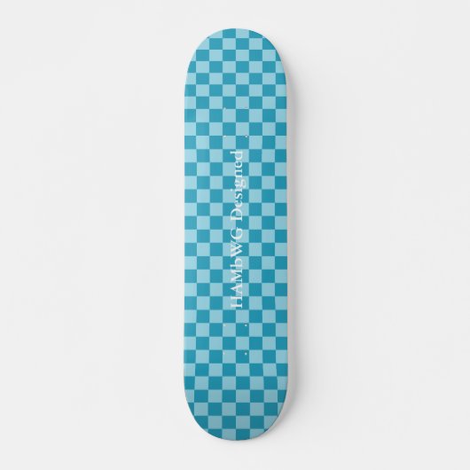 HAMbyWG Designed - Skateboard - Aqua Schachbretts (Vorne)