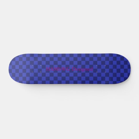HAMbyWG Designed - Skateboard - Blue Schachbrett (Horizontal)