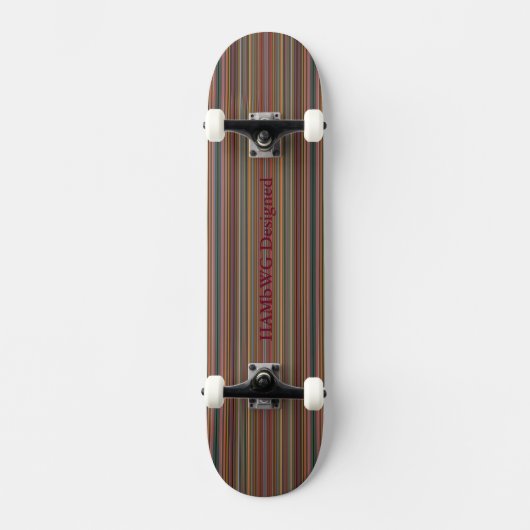 HAMbyWG Designed - Skateboard - Fine Stripes (Vorderseite)