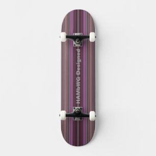HAMbyWG Designed - Skateboard - Himbeere Streifen